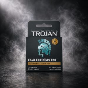 Trojan Bareskin lubricated, latex Condoms, 3 pack