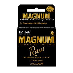 Trojan Magnum Raw Condoms pack of 3