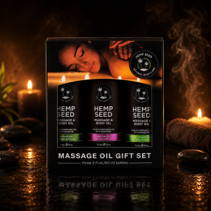 Hemp Seed Massage Oil Gift Set